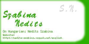 szabina nedits business card